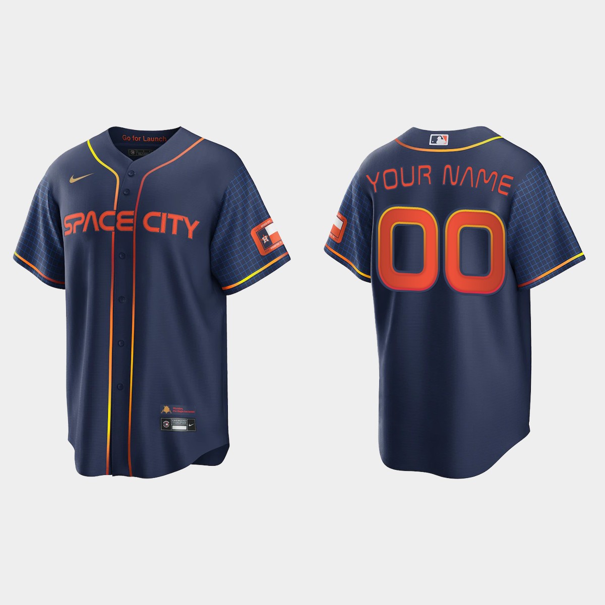 Women's Houston Astros Active Player Custom 2022 Navy City Connect Cool Base Stitched Jersey(Run Small)